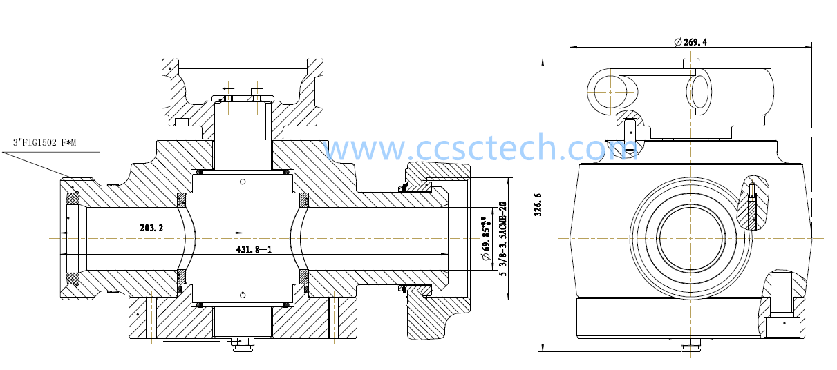 3FIG1502FM Wellhead plug valve3FIG1502FM low torque plug valve